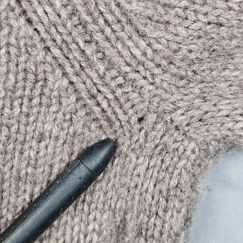 Jillian Jones Sweater Womens Small Brown‎ Lambswool Blend V-Neck Classic Cottage